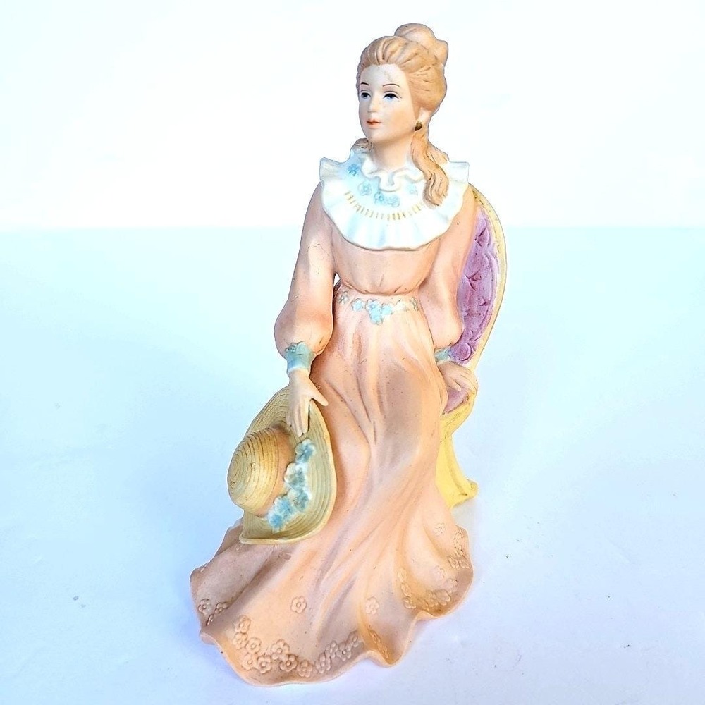 Vintage Porcelain Victorian Lady Figurine Grandmacore Romantic Shabby Chic Decor